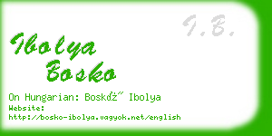 ibolya bosko business card